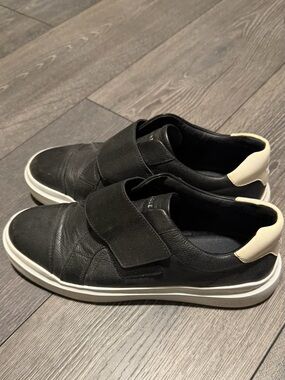 Cole Haan Womens GrandPro Rally Black Leather Velcro Sneakers Size 8.5B